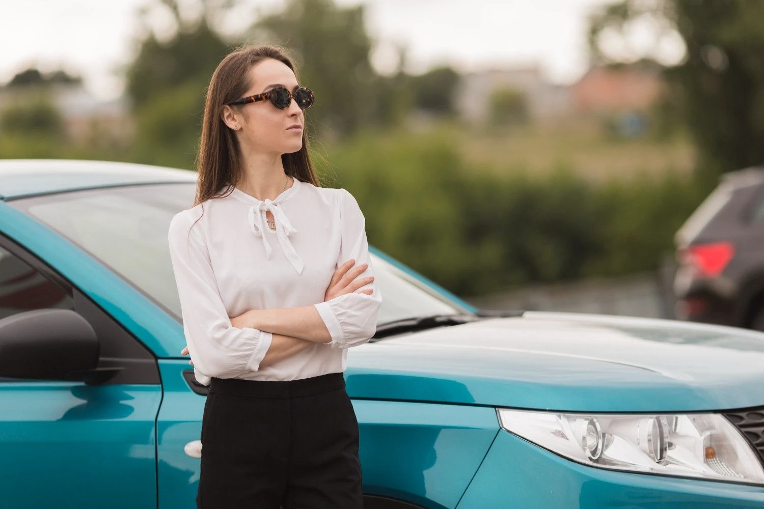 Insurance agent helping client